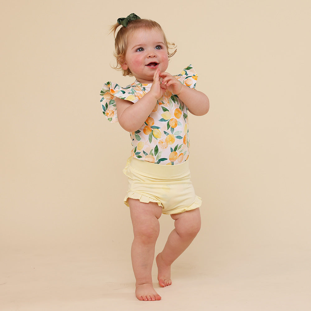 Lemon Sorbet Organic Jersey Bloomers - View 3