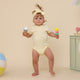 Lemon Sorbet Short Sleeve Organic Bodysuit - Thumbnail 3