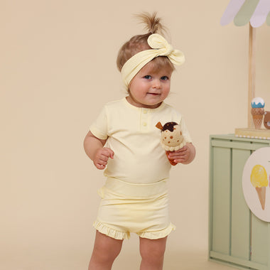 Lemon Sorbet Short Sleeve Organic Bodysuit | Snuggle Hunny