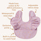 Lilac Bloom Frill Snuggle Bib - Thumbnail 5