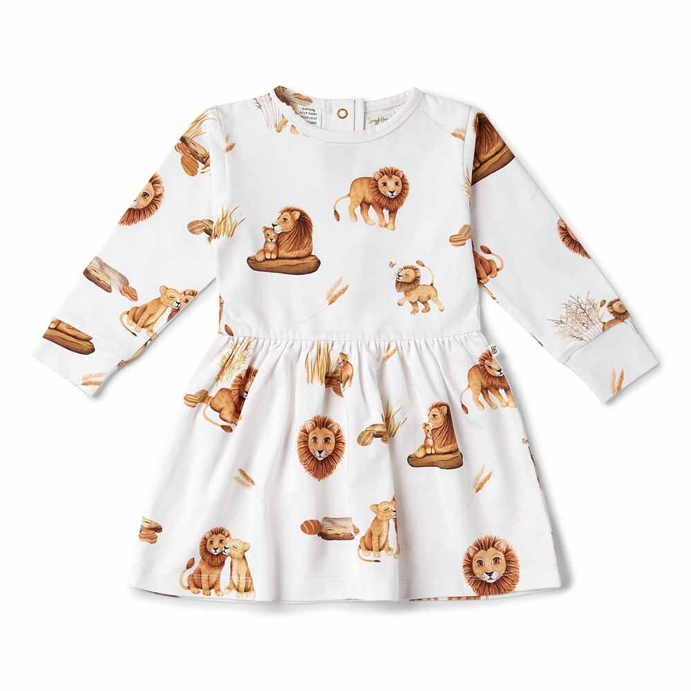 Lion Long Sleeve Organic Dress - View 2