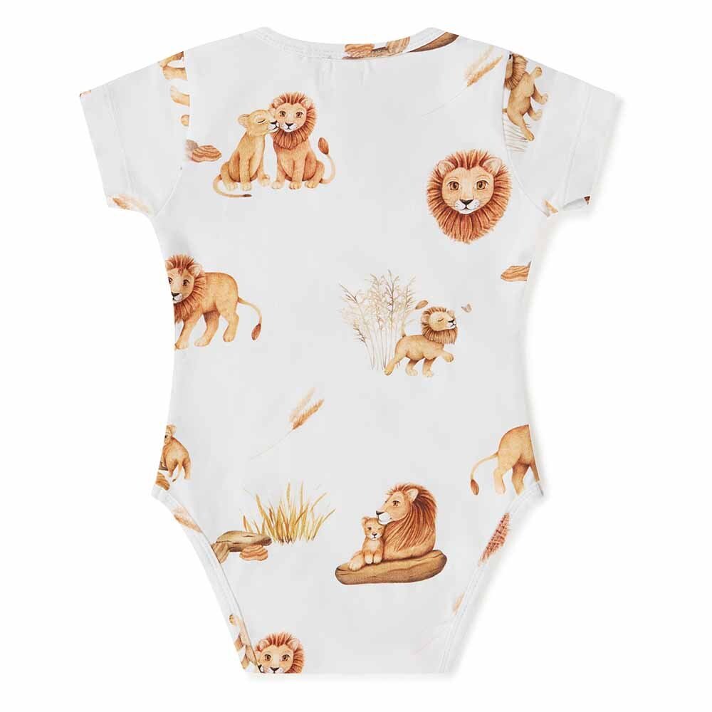 Lion Short Sleeve Organic Bodysuit - View 4