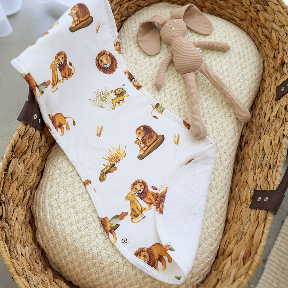 Lion Organic Cotton Burp Cloth - View 3