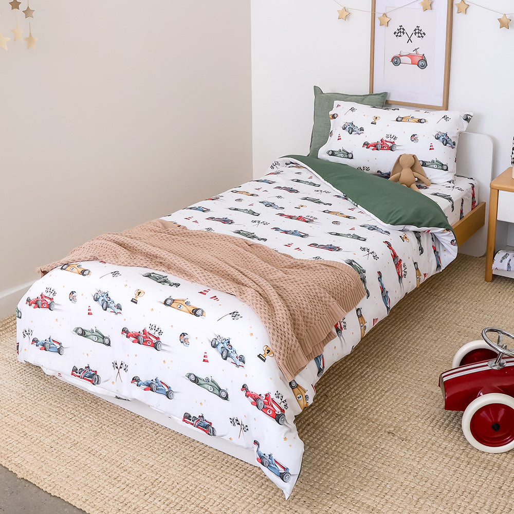 Little Racers Organic Cotton Single Pillowcase - View 3