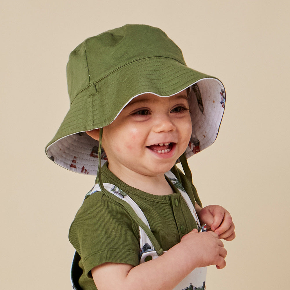 Little Racers Reversible Cotton Bucket Hat - View 3