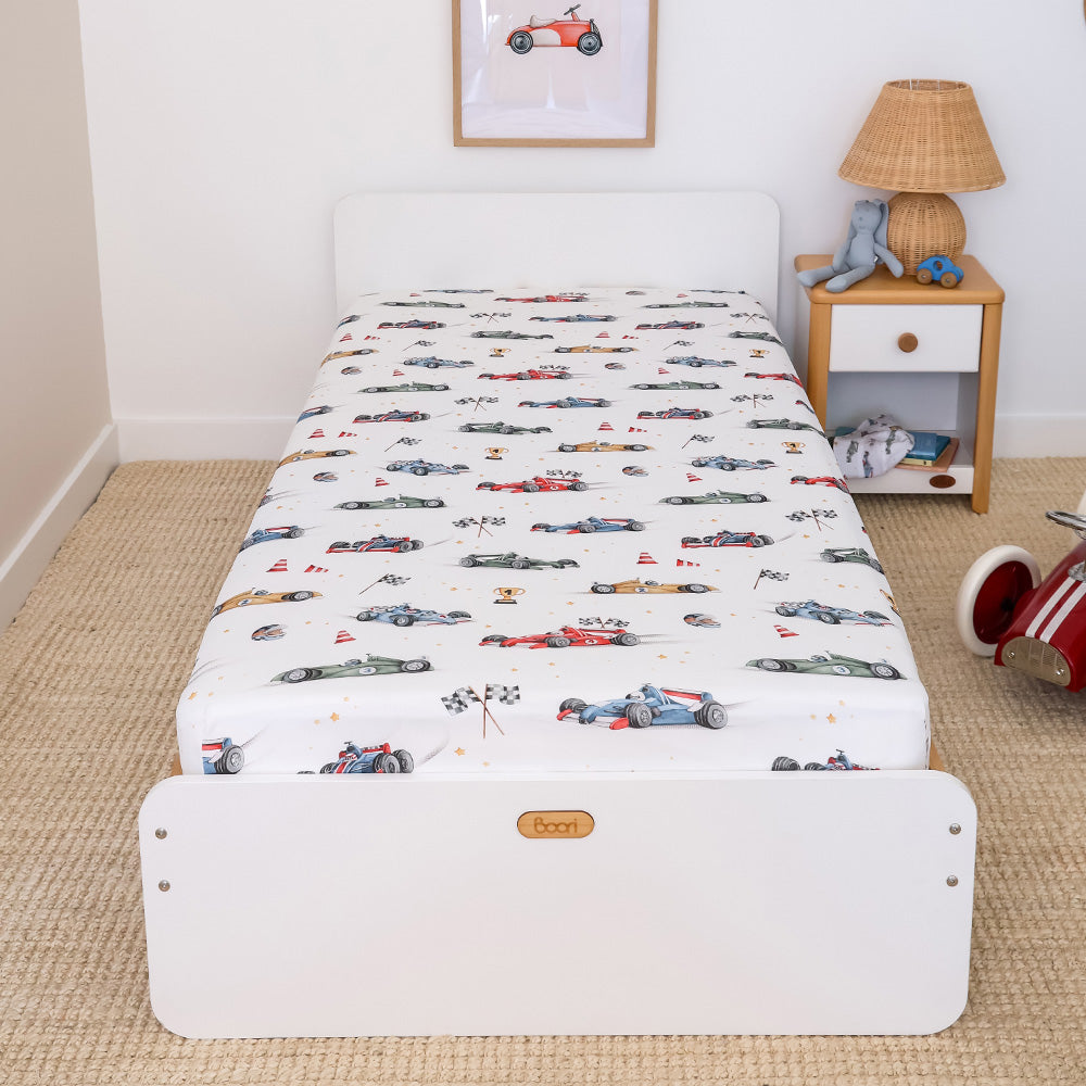 Little Racers Organic Cotton Fitted Sheet - View 3
