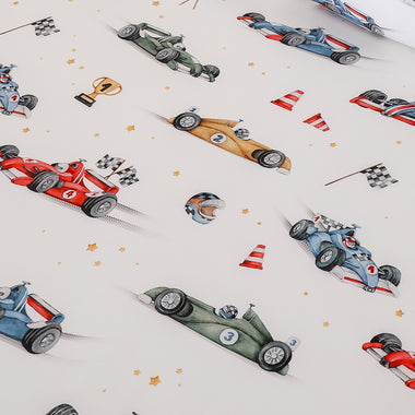 Little Racers Organic Cotton Fitted Sheet | Snuggle Hunny