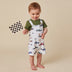 Little Racers Organic Snuggle Overall Shorts | Snuggle Hunny