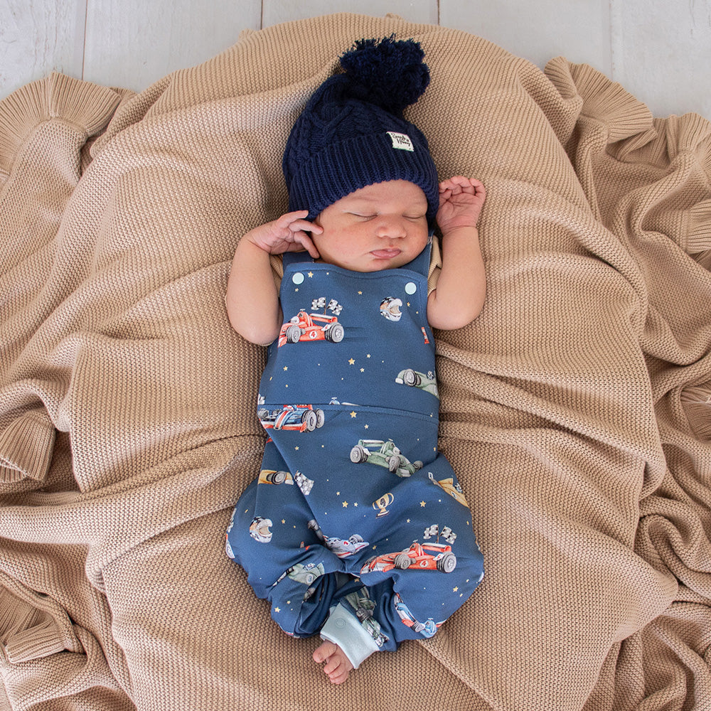 Little Racers Organic Snuggle Overalls - View 3