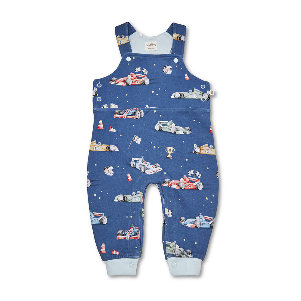 Little Racers Organic Snuggle Overalls - View 2