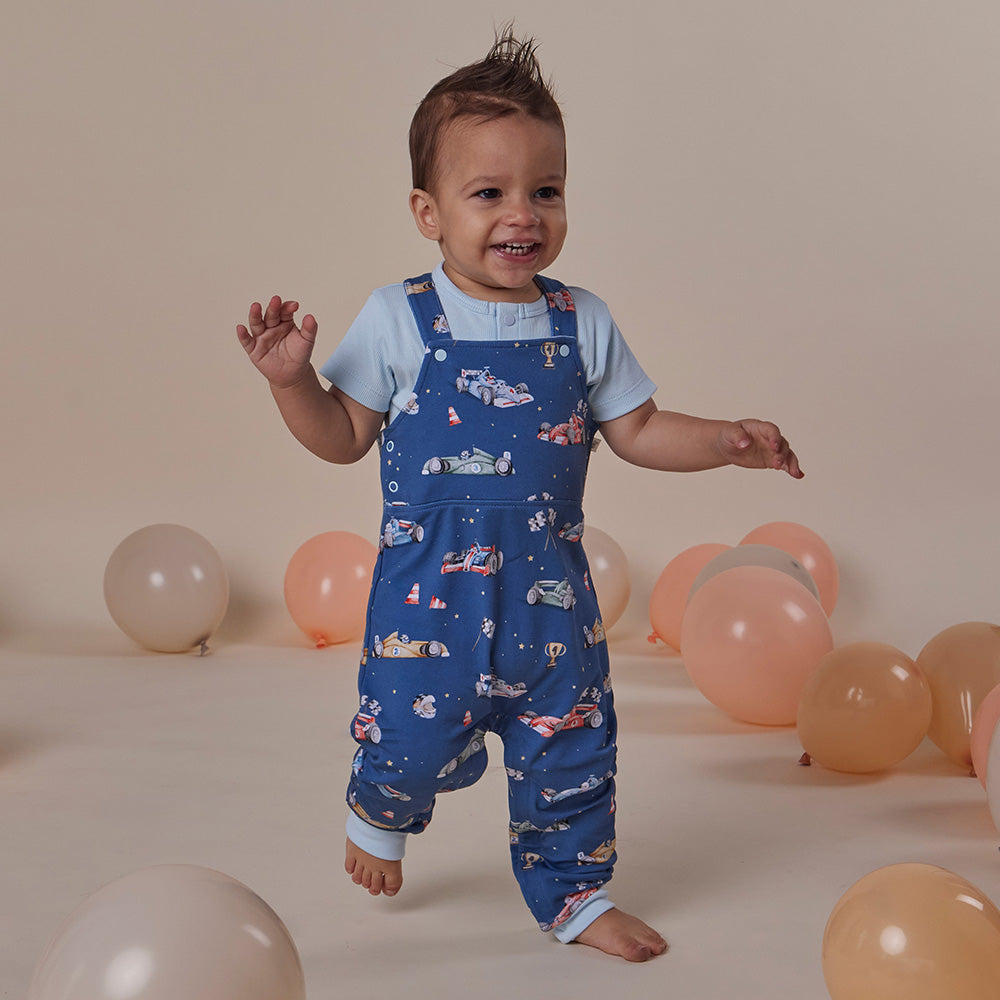 Little Racers Organic Snuggle Overalls - View 1