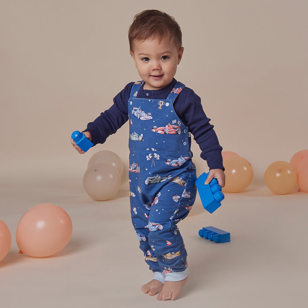 Little Racers Organic Snuggle Overalls - View 16