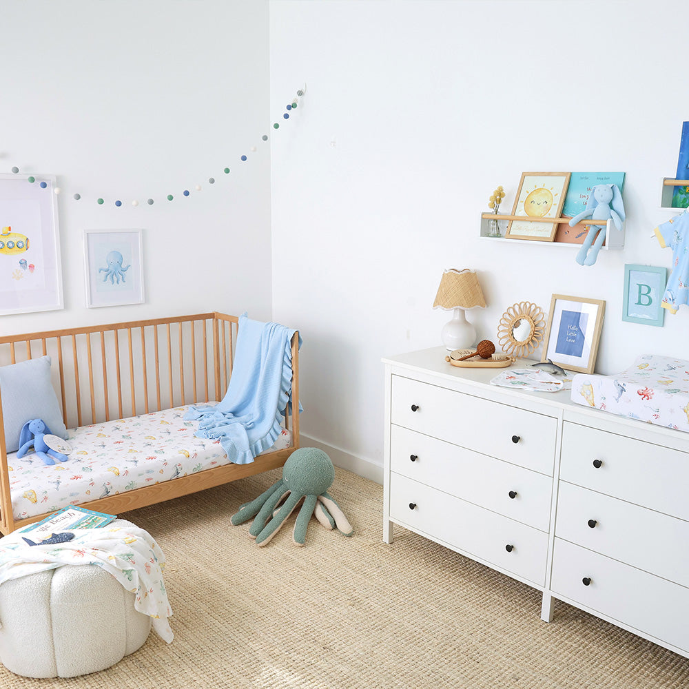 Little Subs Organic Fitted Cot Sheet - View 6