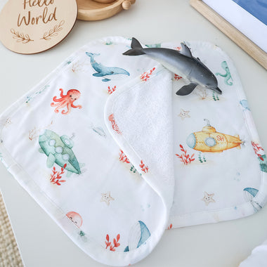 Little Subs Organic Wash Cloths - 3 Pack | Snuggle Hunny