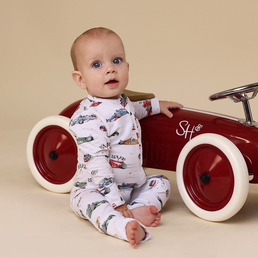 Little Racers Organic Snugglesuit Convertible Romper - View 12