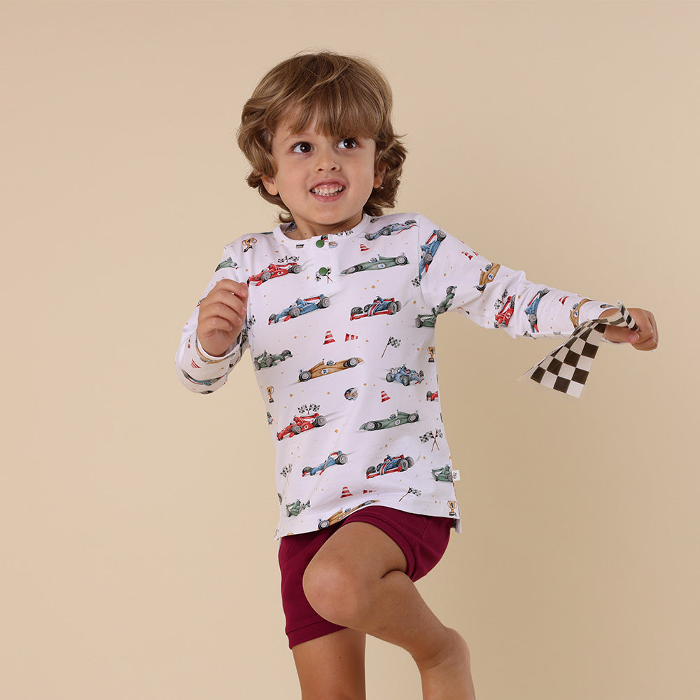 Little Racers Organic Long Sleeve Top - View 7