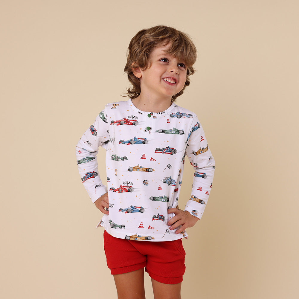 Little Racers Organic Long Sleeve Top - View 3