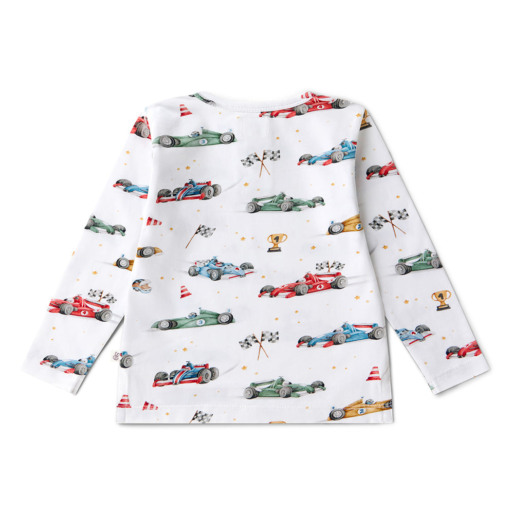 Little Racers Organic Long Sleeve Top - View 12