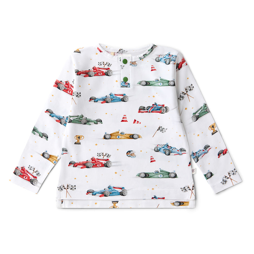 Little Racers Organic Long Sleeve Top - View 2