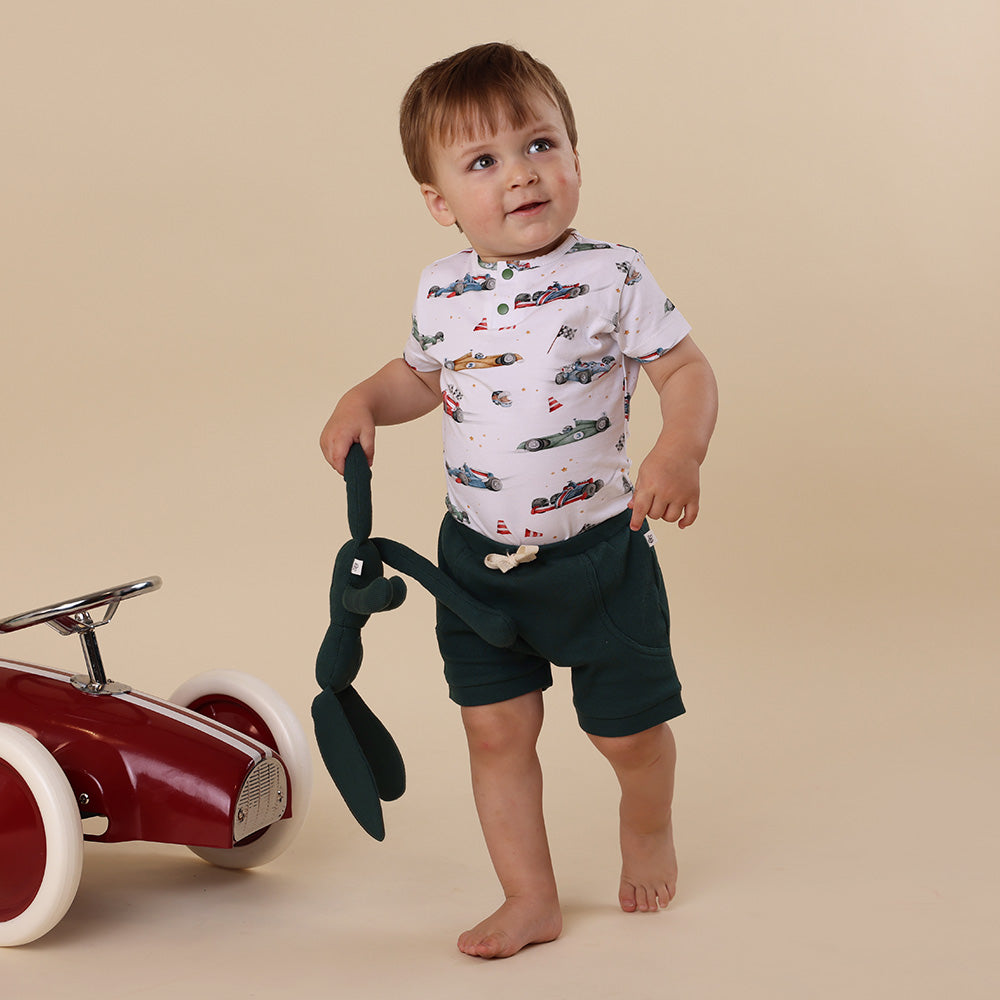Little Racers Short Sleeve Organic Bodysuit - View 8