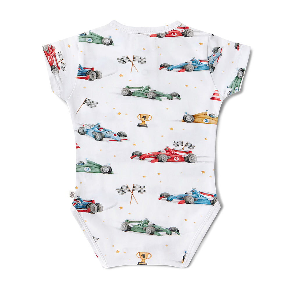 Little Racers Short Sleeve Organic Bodysuit - View 9