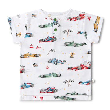 Little Racers Organic Short Sleeve Top | Snuggle Hunny