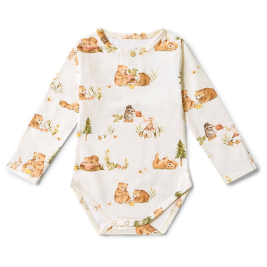 Bears Long Sleeve Organic Bodysuit | Snuggle Hunny