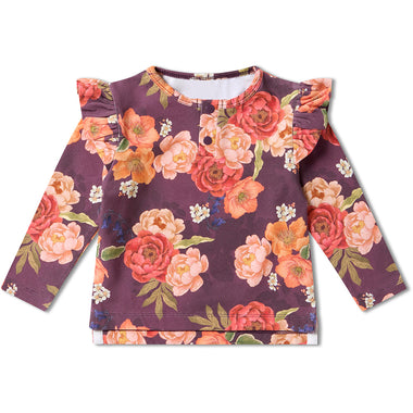 Sienna Organic Long Sleeve Top with Frill | Snuggle Hunny