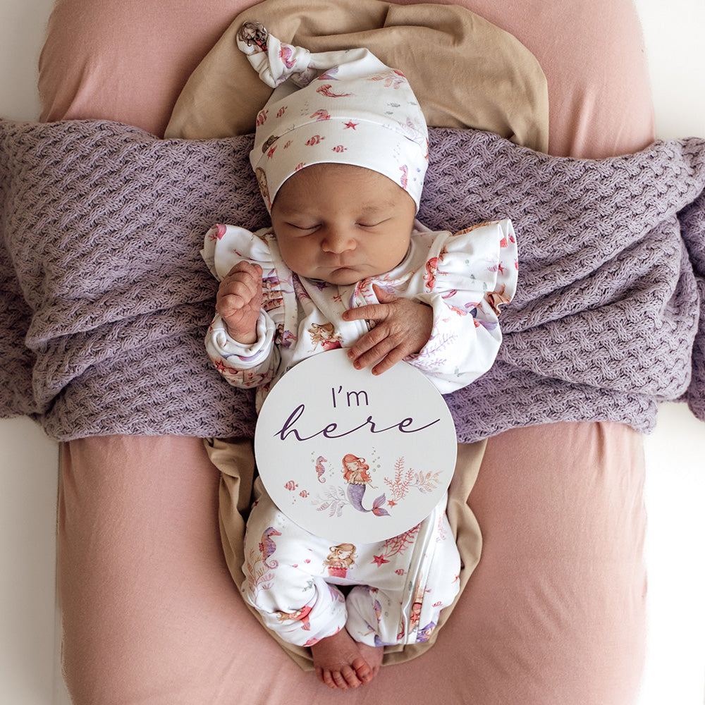 Mermaid & Lilac Reversible Milestone Cards - View 5