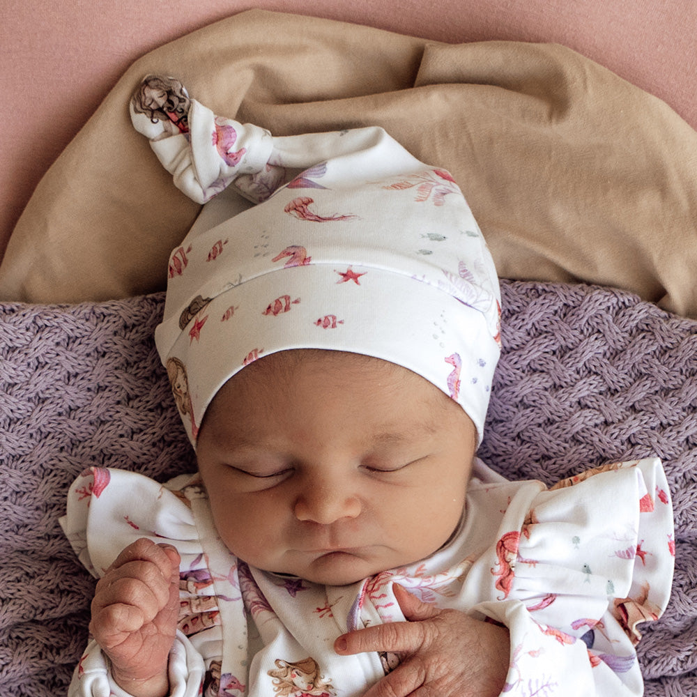 Mermaid Organic Knotted Beanie - View 3