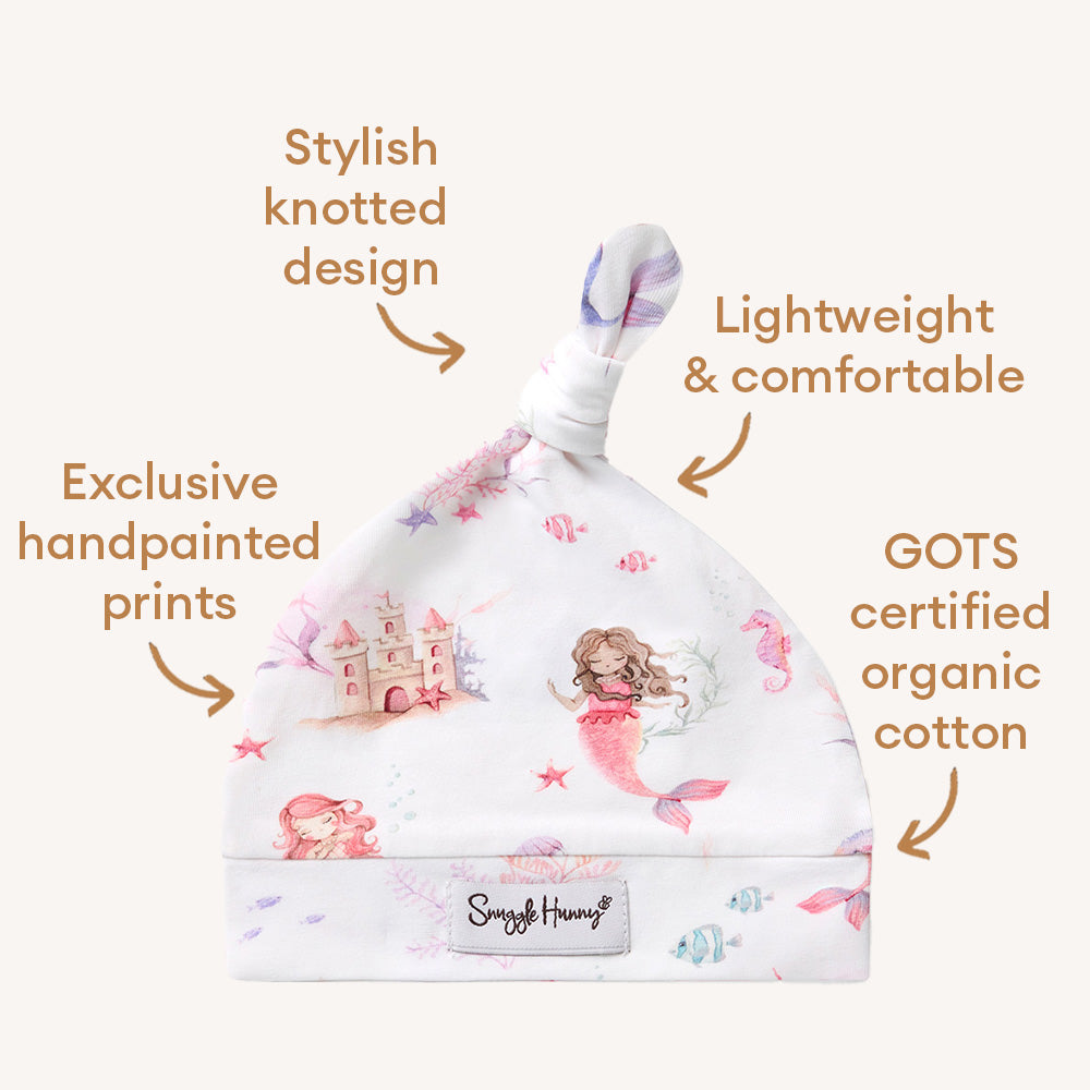 Mermaid Organic Knotted Beanie - View 4