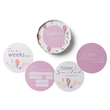 Mermaid & Lilac Reversible Milestone Cards | Snuggle Hunny