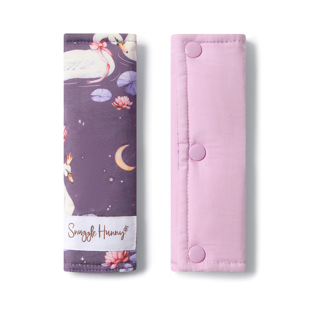 Midnight Swan Universal Reversible Pram Strap Covers - View 1