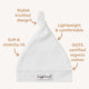 Milk Ribbed Organic Knotted Beanie - Thumbnail 4