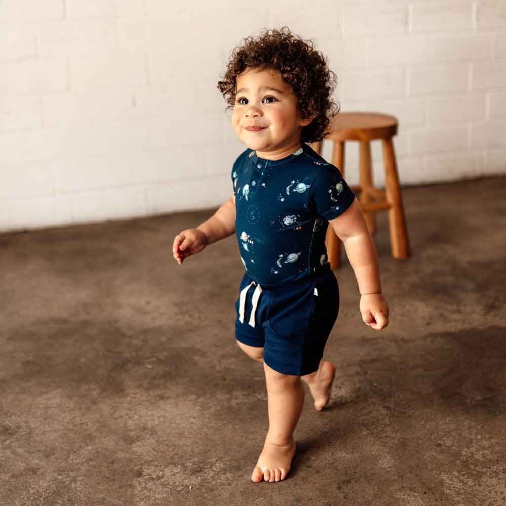 Milky Way Short Sleeve Organic Bodysuit - View 3