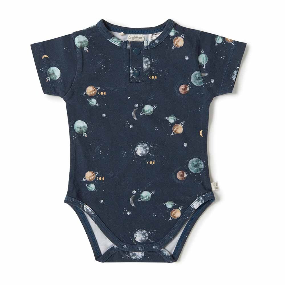 Milky Way Short Sleeve Organic Bodysuit - View 2