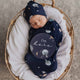 Milky Way Organic Snuggle Swaddle & Beanie Set - Thumbnail 1