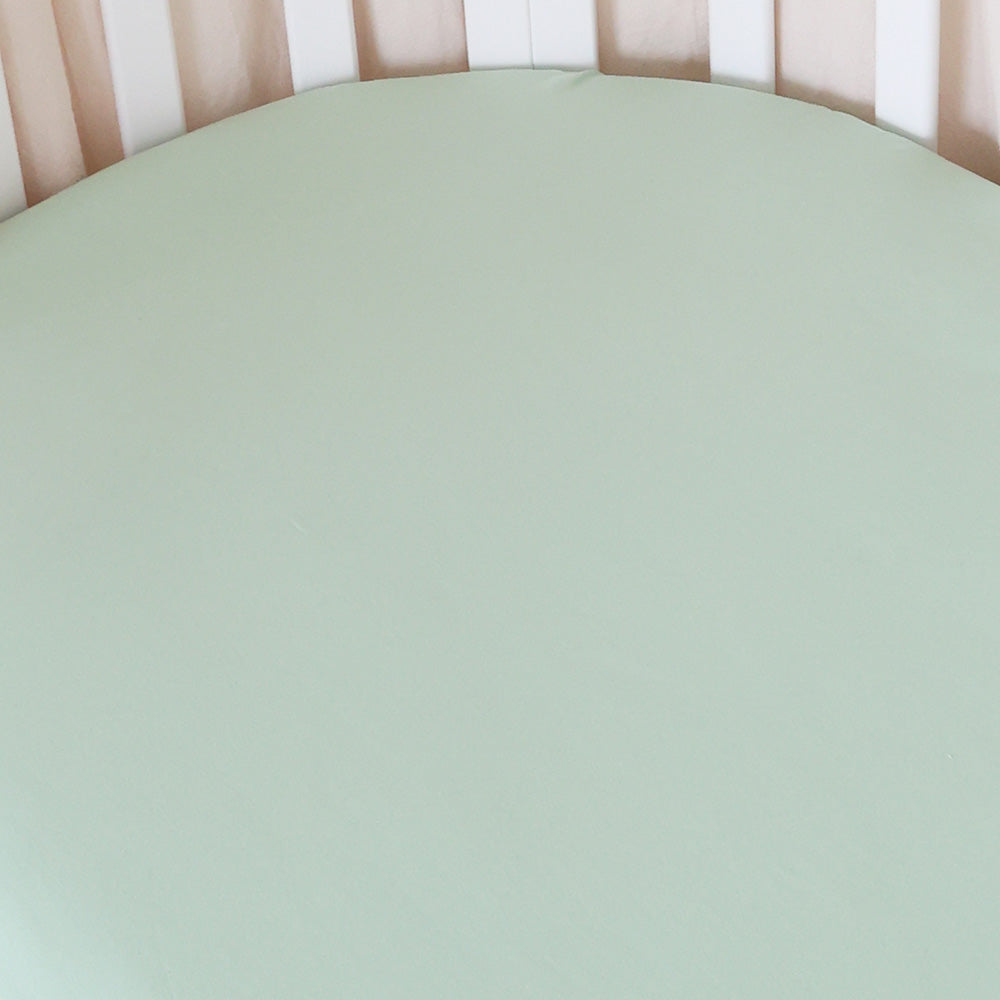 Mint Organic Fitted Cot Sheet - View 3