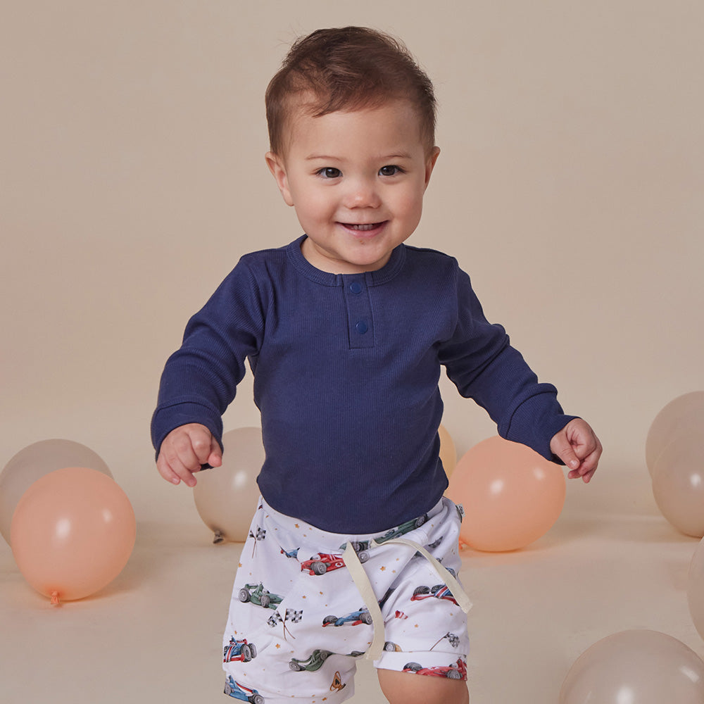 Moonlight Long Sleeve Organic Bodysuit - View 1