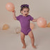 Mulberry Rib Short Sleeve Organic Bodysuit | Snuggle Hunny