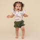 Native Bird Short Sleeve Organic Bodysuit with Frill - Thumbnail 2