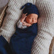 Navy Organic Muslin Wrap - Thumbnail 1