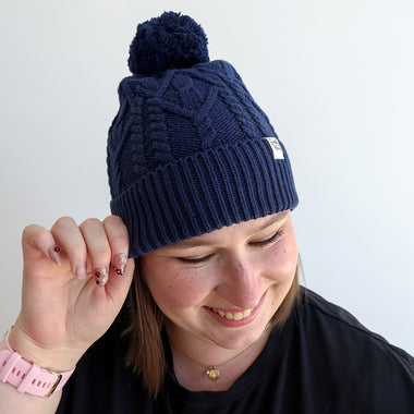 Navy Organic Adult Knit Beanie | Snuggle Hunny