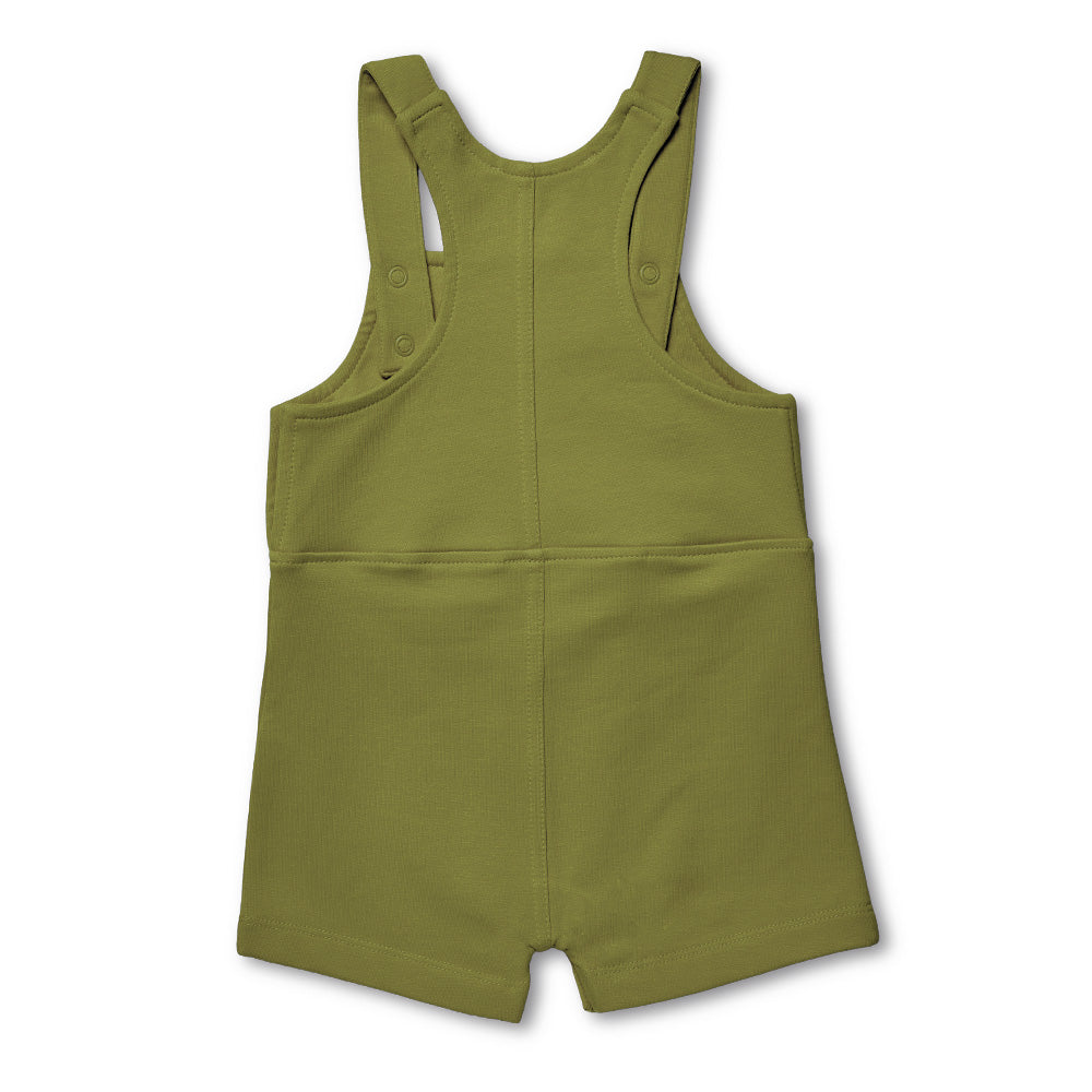 Olive Organic Joey Overall Shorts - View 7