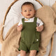 Olive Organic Joey Overall Shorts - Thumbnail 3
