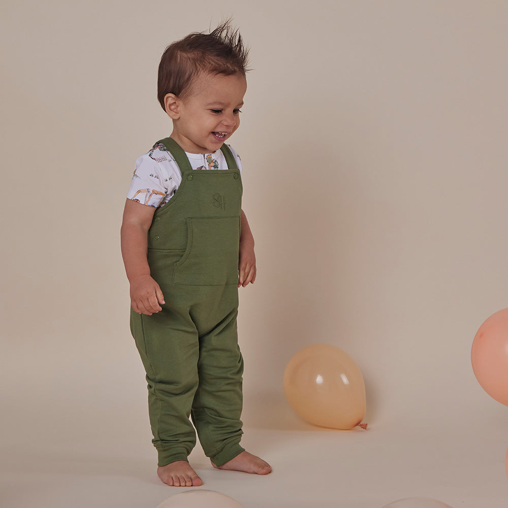 Olive Organic Joey Overalls - View 7