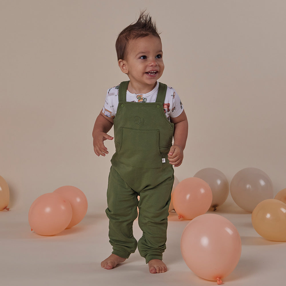 Olive Organic Joey Overalls - View 9