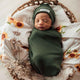 Olive Organic Snuggle Swaddle & Beanie Set - Thumbnail 1