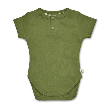 Olive Short Sleeve Organic Bodysuit | Snuggle Hunny
