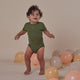 Olive Short Sleeve Organic Bodysuit - Thumbnail 9